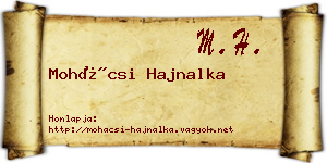 Mohácsi Hajnalka névjegykártya